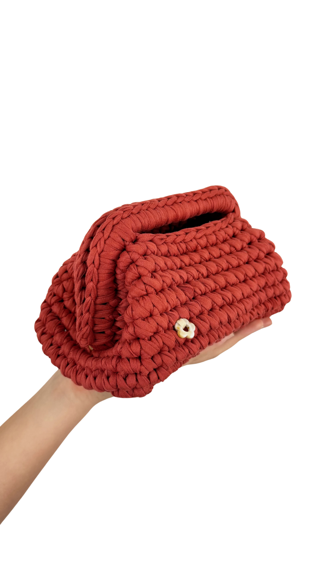 Orange Pink Clutch | T-shirt Yarn Collection Mini