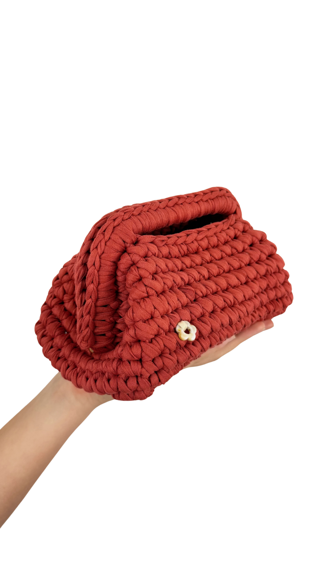 Orange Pink Clutch | T-shirt Yarn Collection Mini