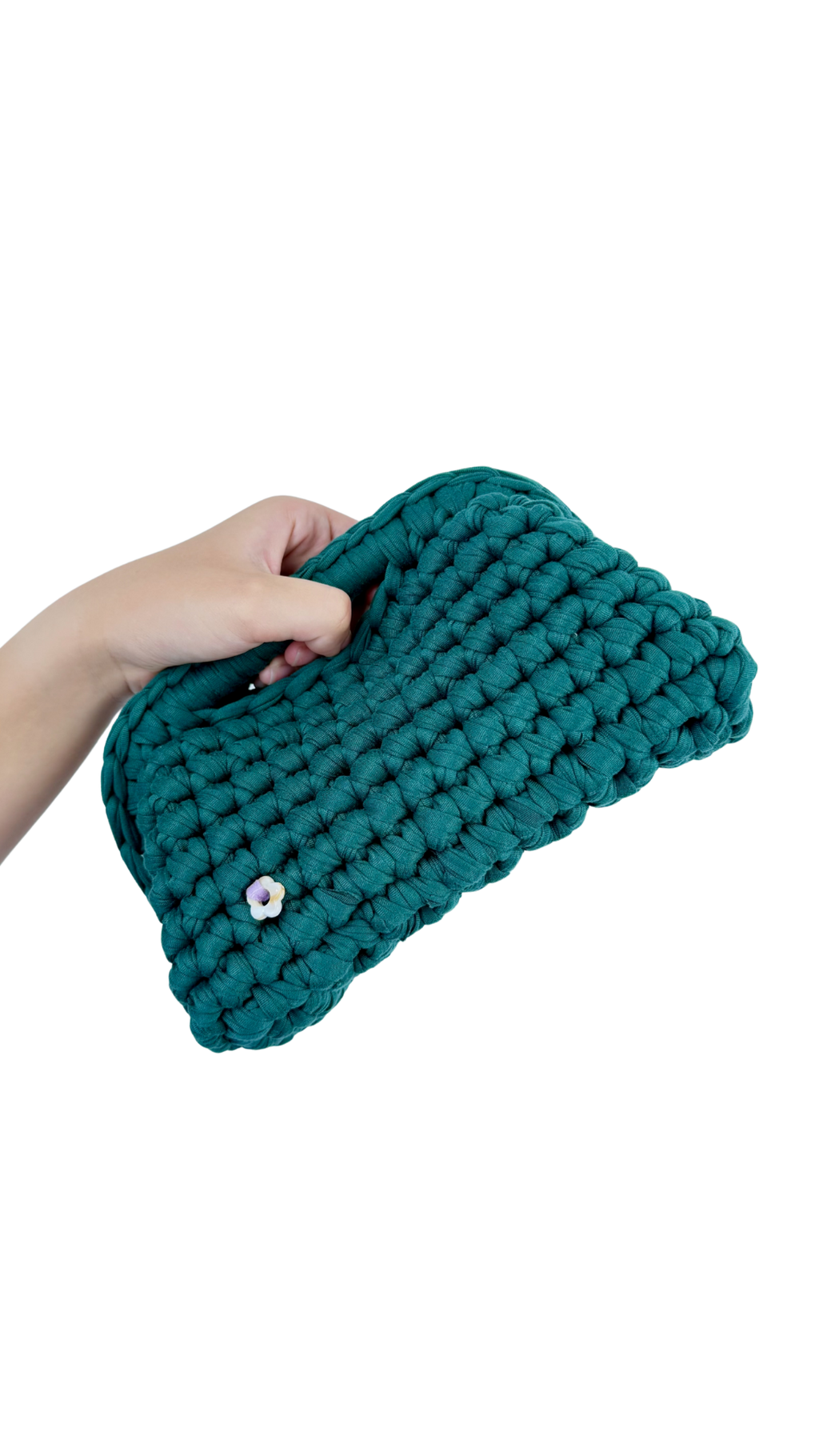 Dark Green Clutch | T-shirt Yarn Collection