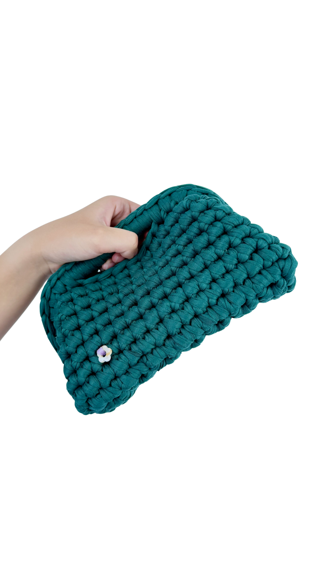 Dark Green Clutch | T-shirt Yarn Collection