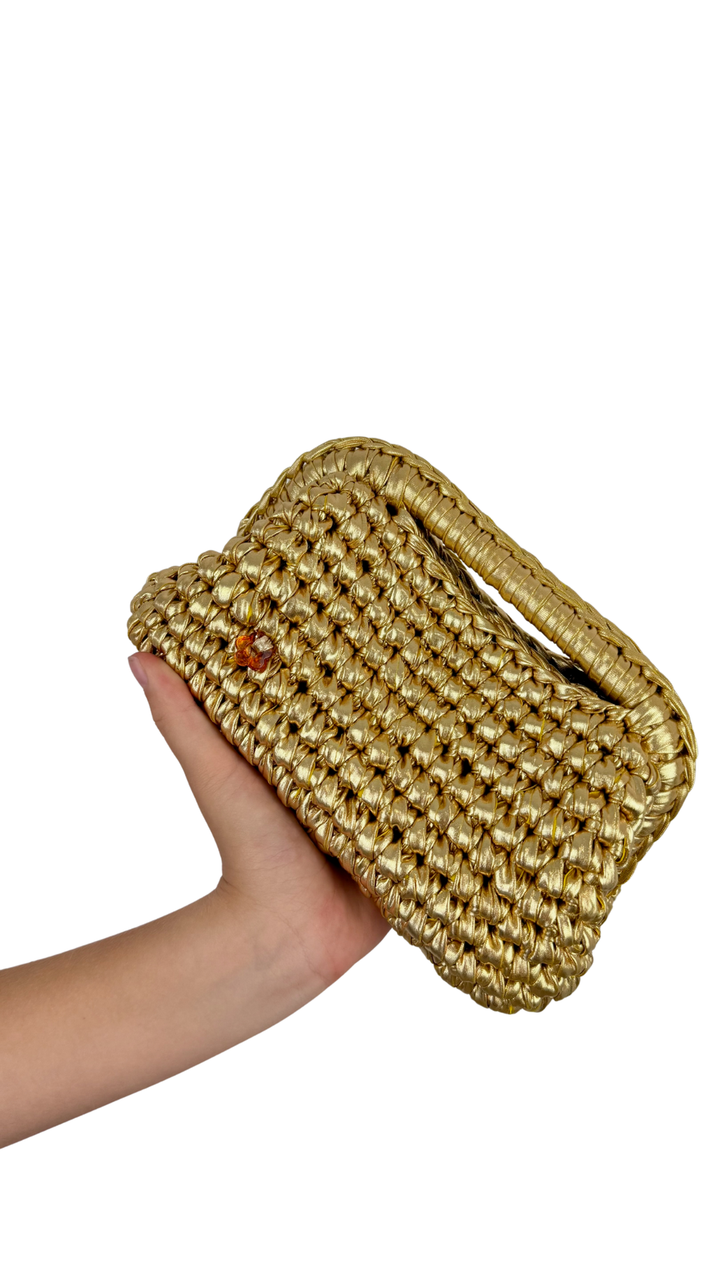 Gold Metallic Clutch | Faux Leather Collection