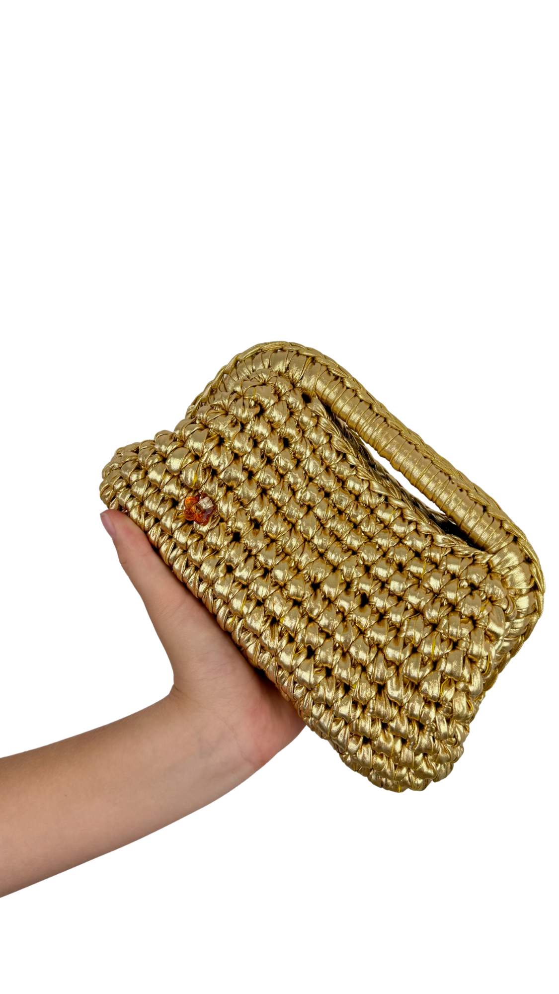 Gold Metallic Clutch | Faux Leather Collection