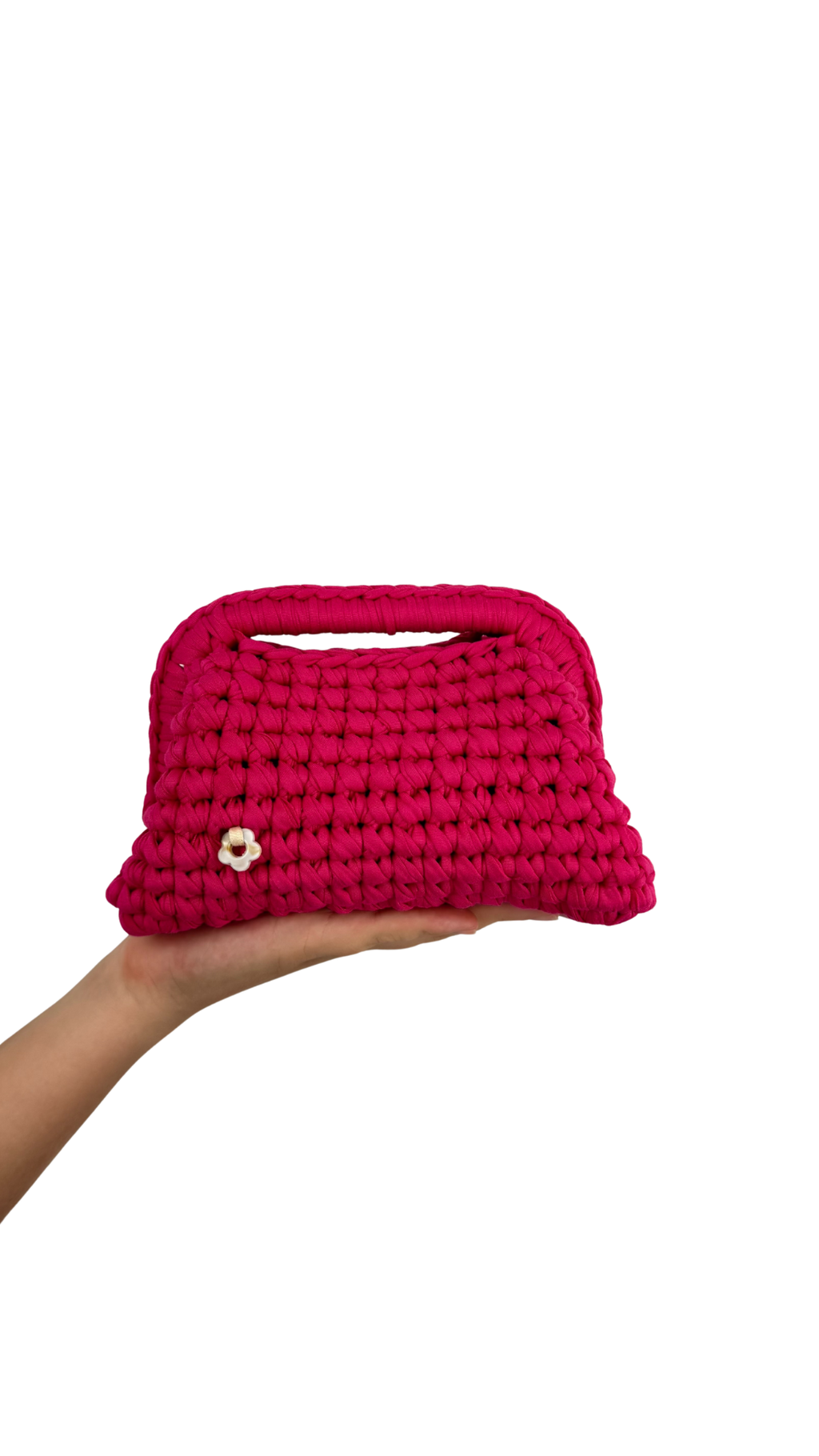 Mini Pink Clutch | T-shirt Yarn Collection Mini
