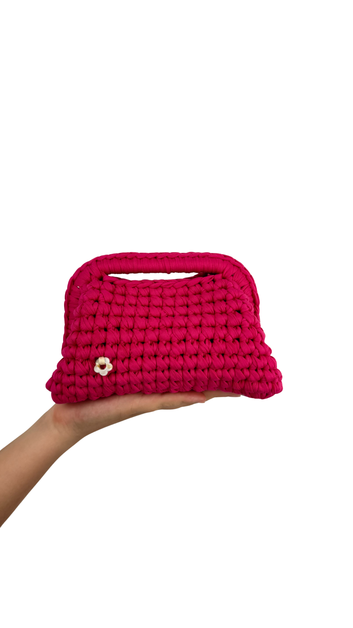 Mini Pink Clutch | T-shirt Yarn Collection Mini