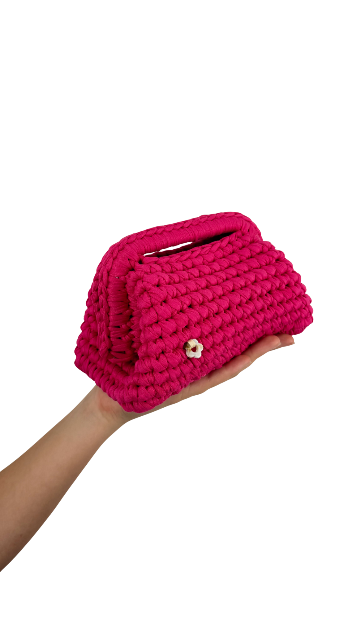 Mini Pink Clutch | T-shirt Yarn Collection Mini