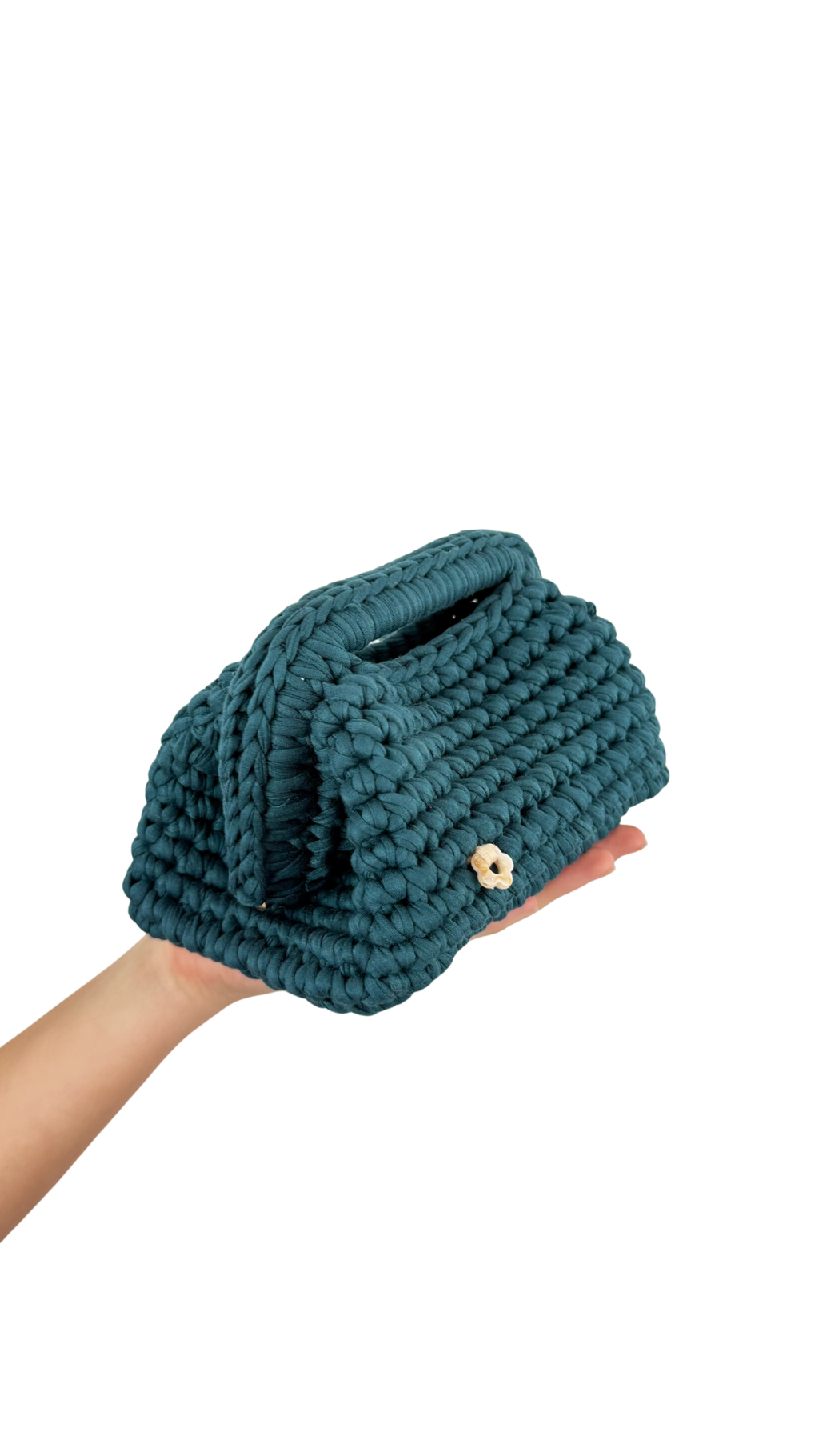Dark Green Clutch | T-shirt Yarn Collection Mini