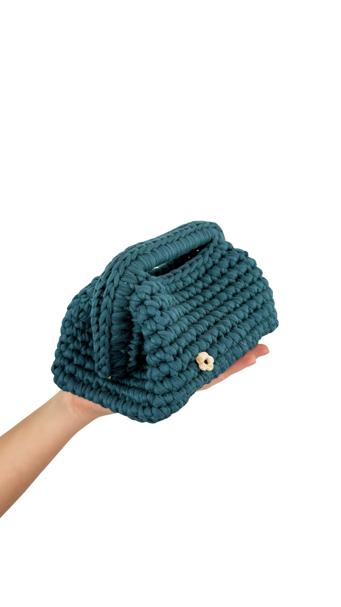 Dark Green Clutch | T-shirt Yarn Collection Mini