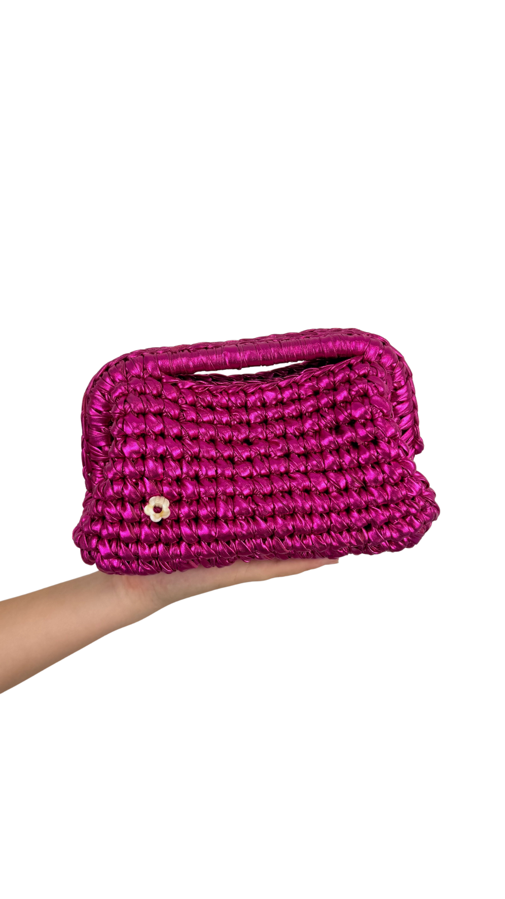 Pink Metallic Clutch | Faux Leather Collection