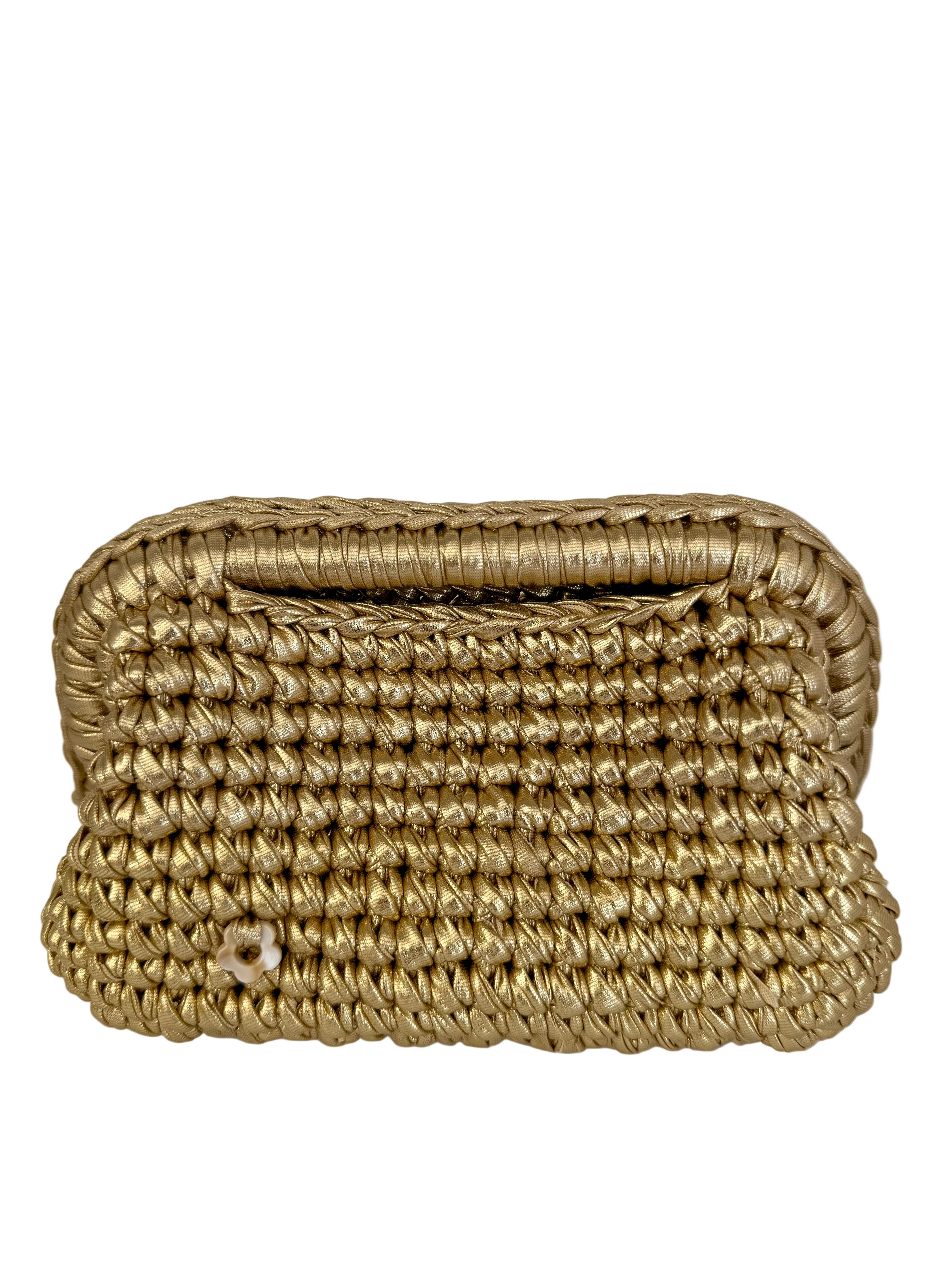 Gold Metallic Clutch | Faux Leather Collection