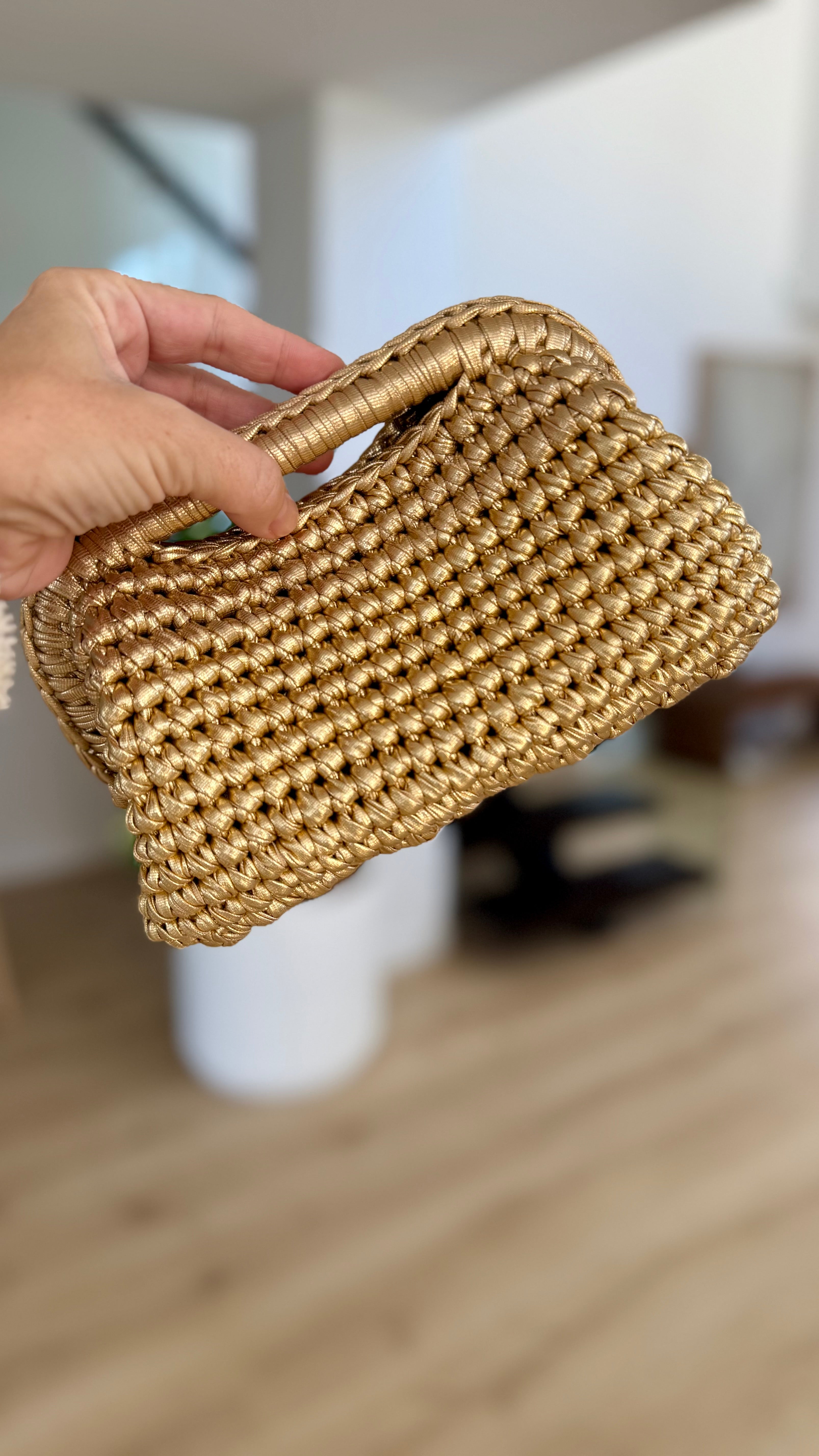 Gold Metallic Clutch | Faux Leather Collection