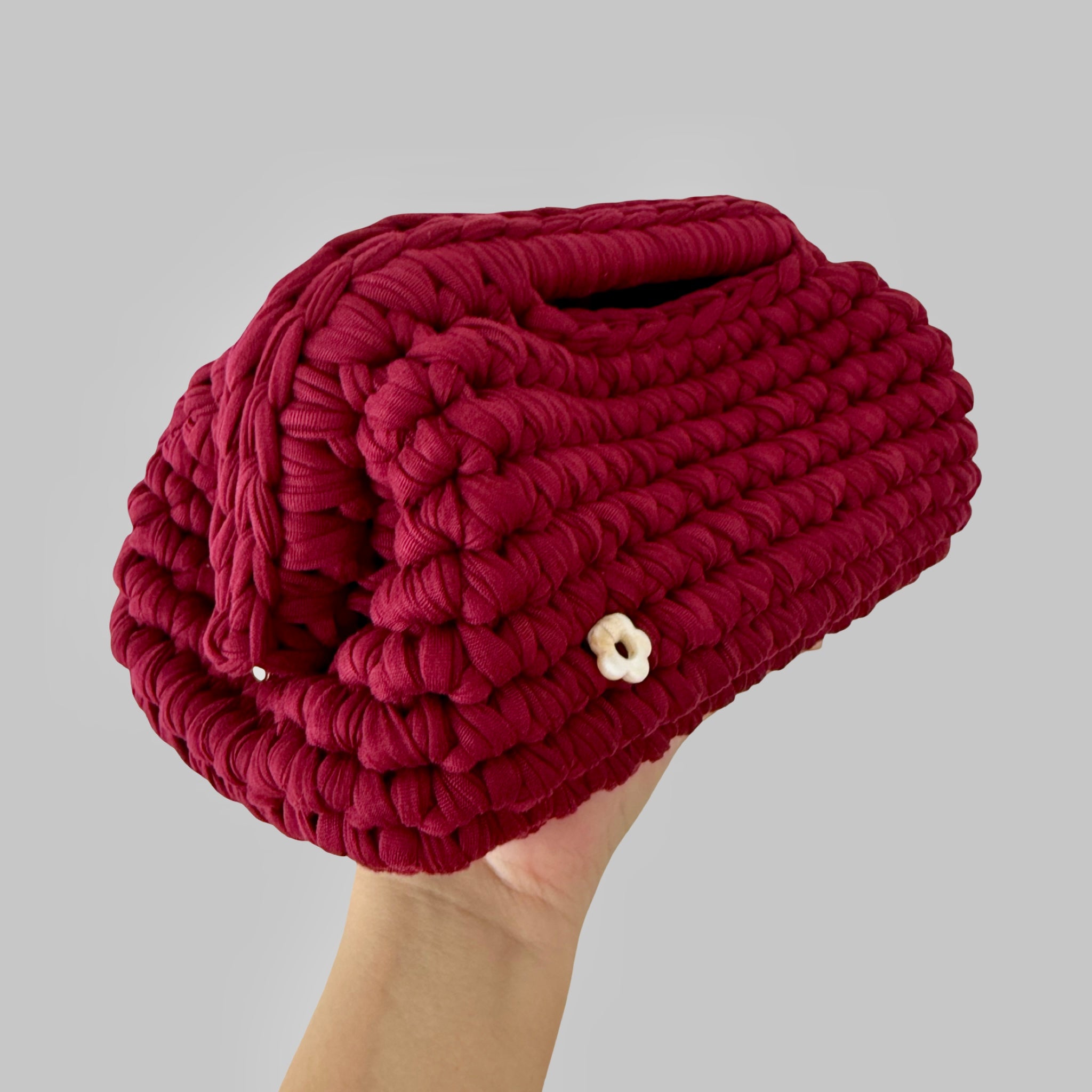 Burgundy Clutch | T-shirt Yarn Collection