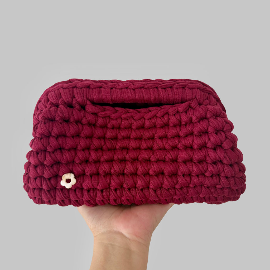 Burgundy Clutch | T-shirt Yarn Collection