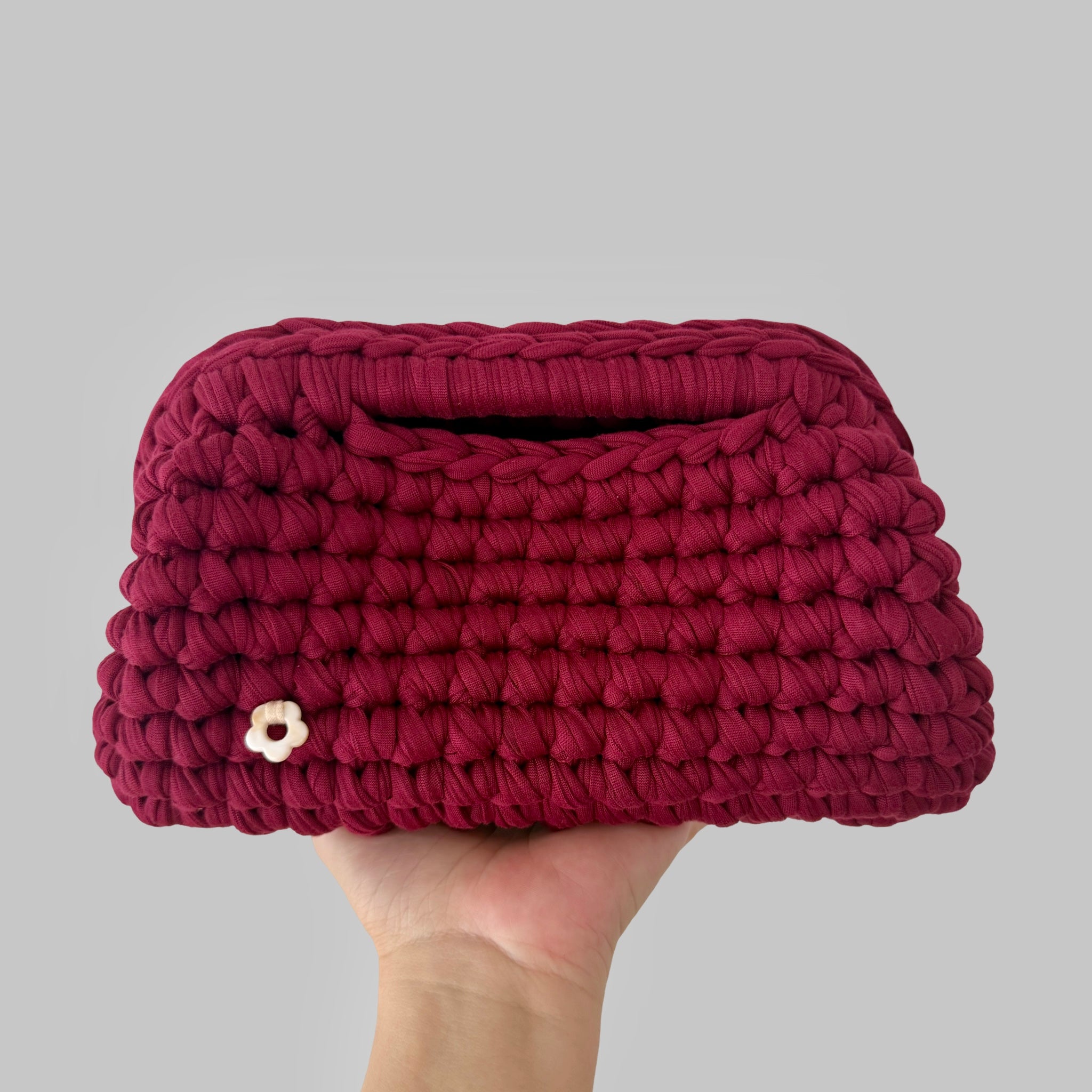 Burgundy Clutch | T-shirt Yarn Collection