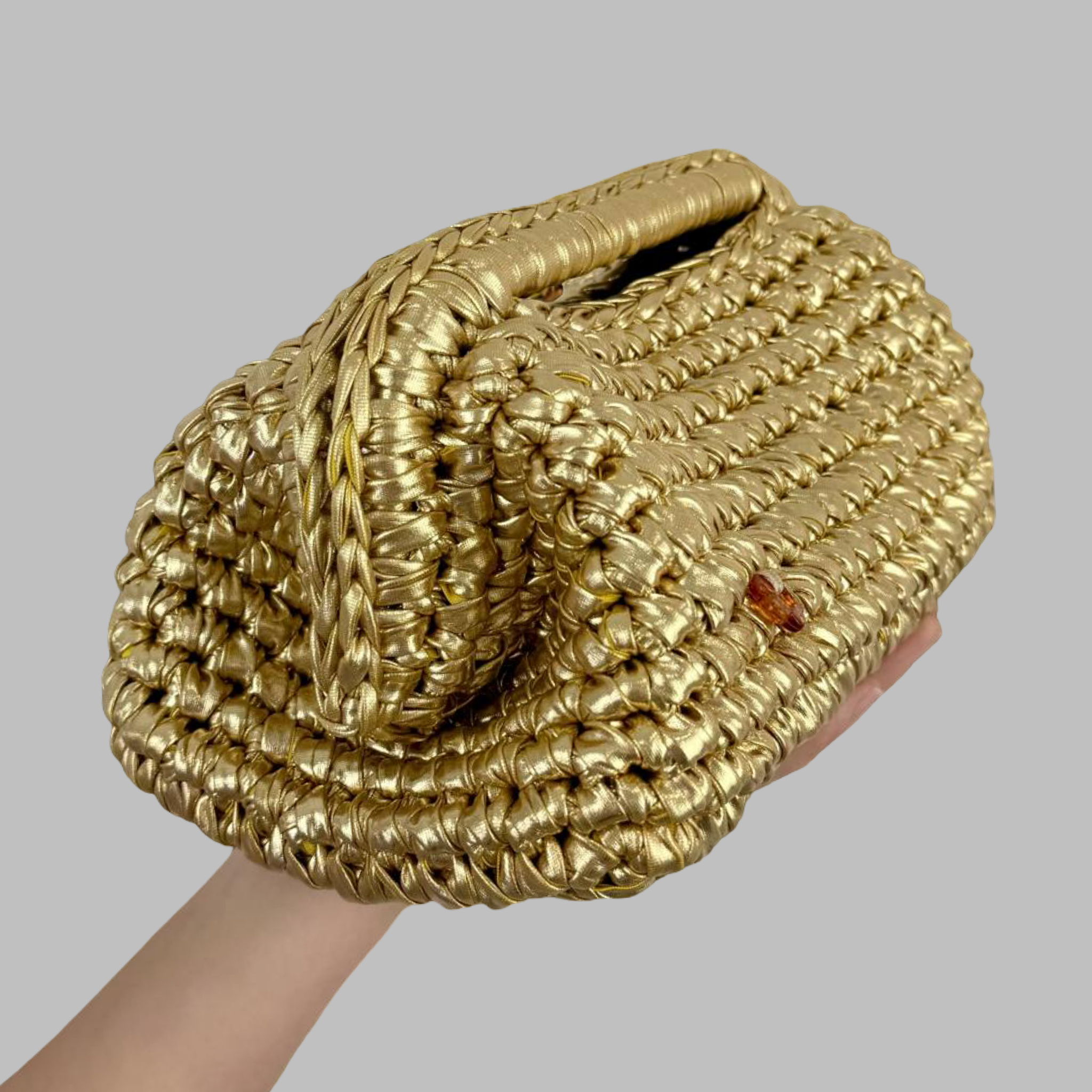 Gold Metallic Clutch | Faux Leather Collection