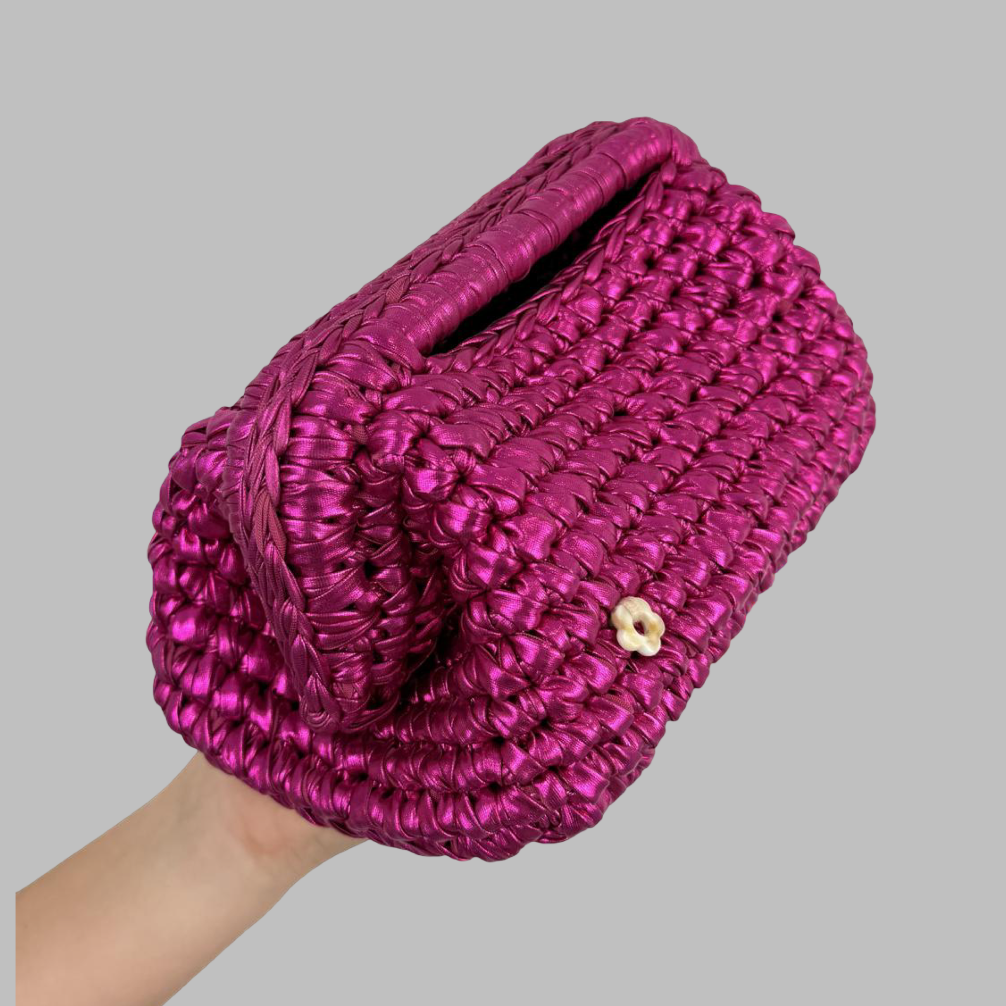 Pink Metallic Clutch | Faux Leather Collection