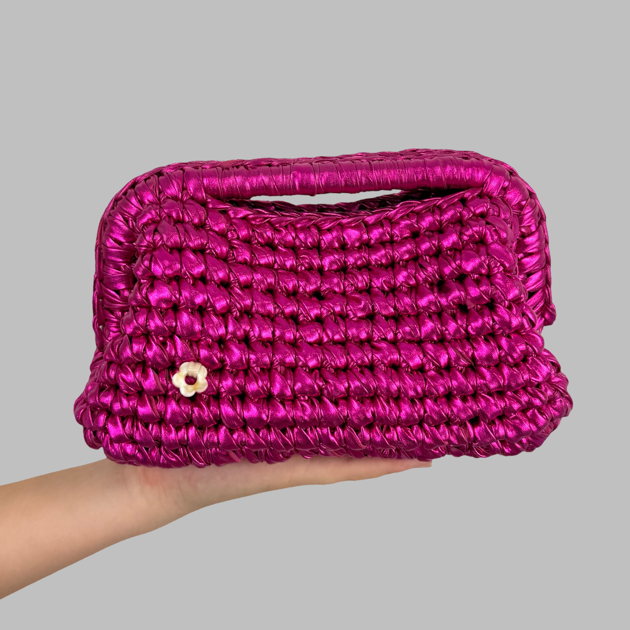 Pink Metallic Clutch | Faux Leather Collection