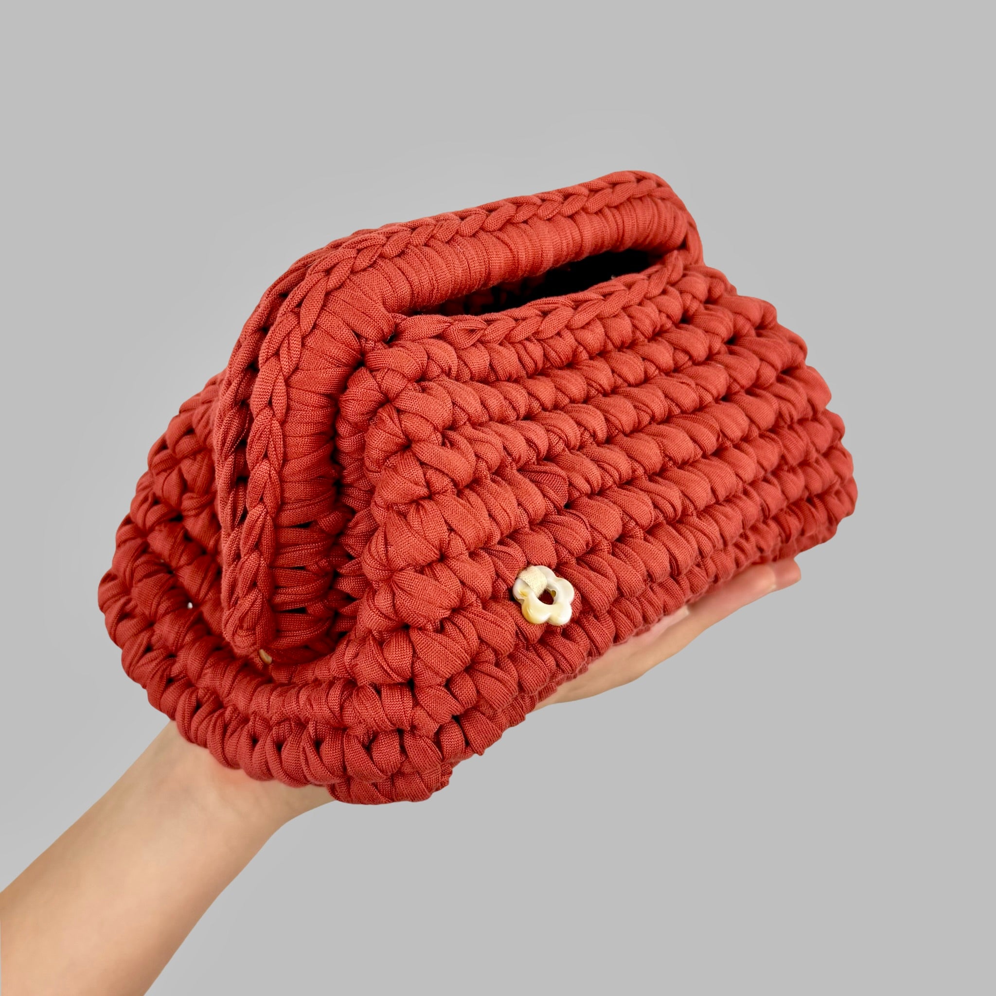 Orange Pink Clutch | T-shirt Yarn Collection Mini