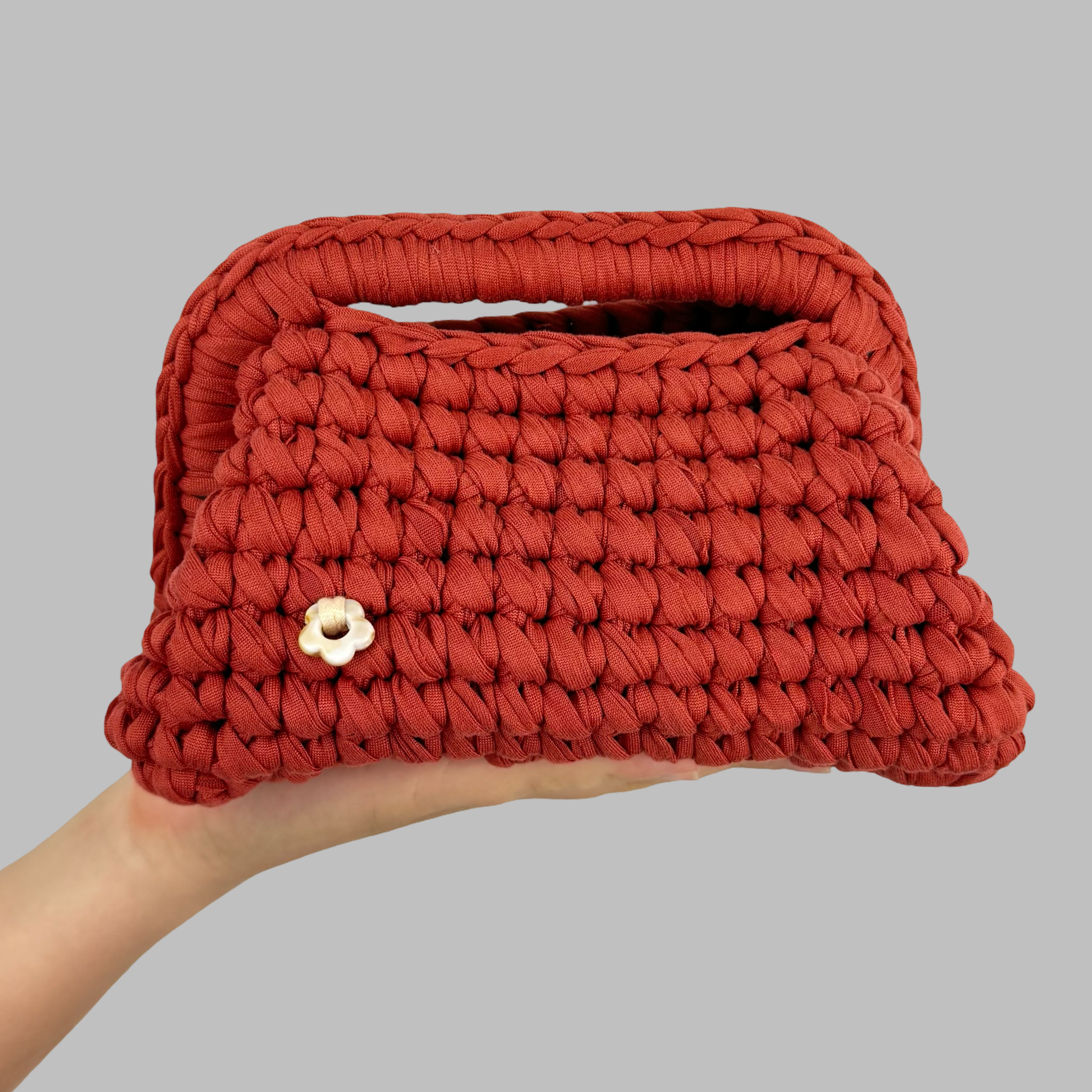 Orange Pink Clutch | T-shirt Yarn Collection Mini