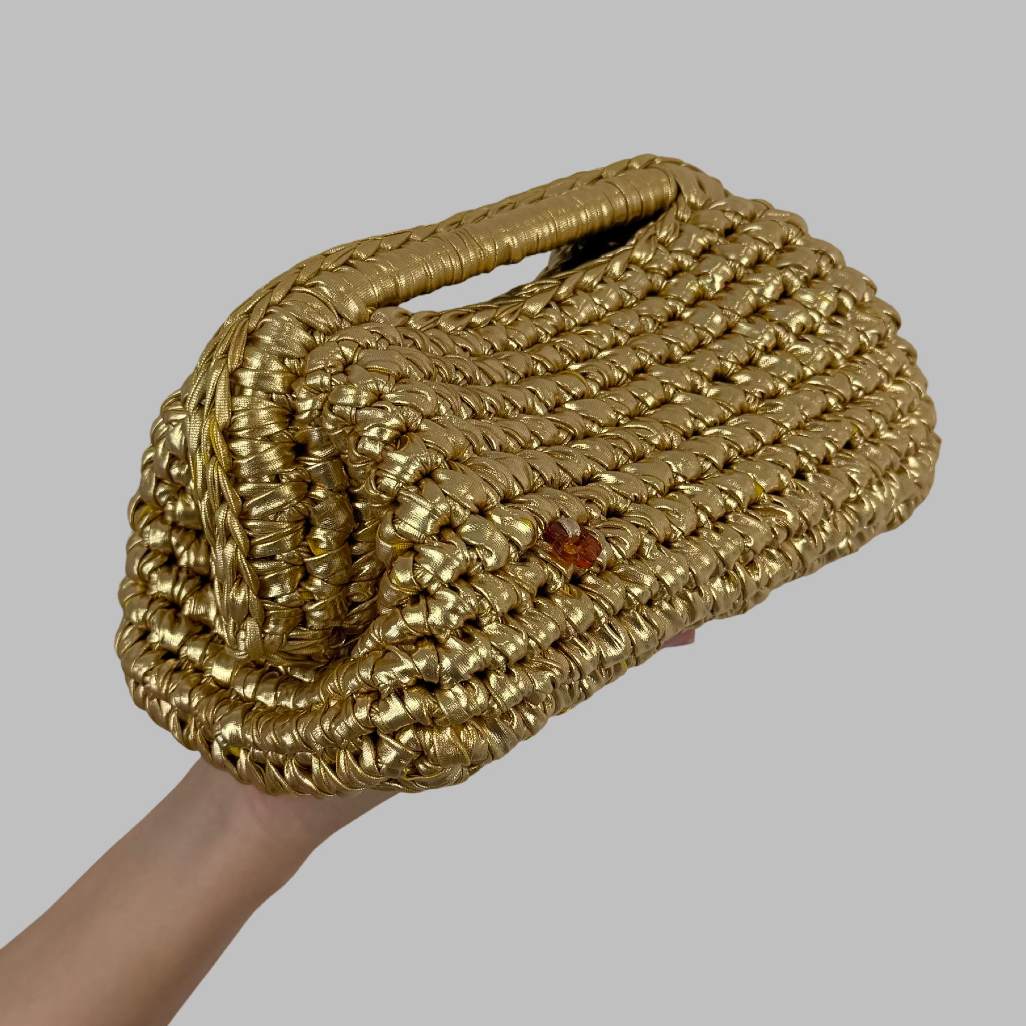 Gold Metallic Clutch | Faux Leather Collection