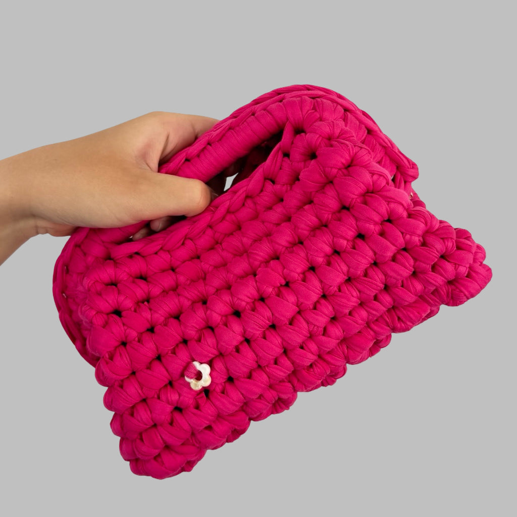 Hot Pink Clutch | T-shirt Yarn Collection
