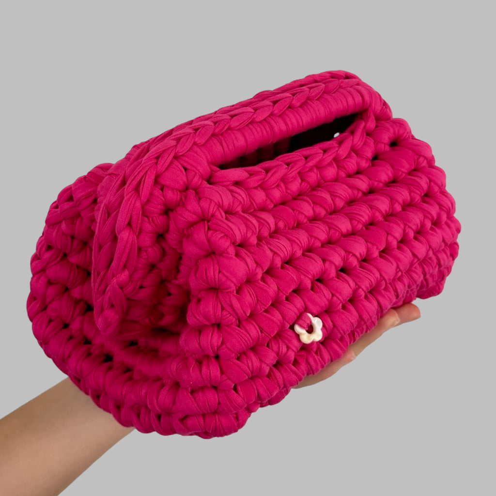 Hot Pink Clutch | T-shirt Yarn Collection