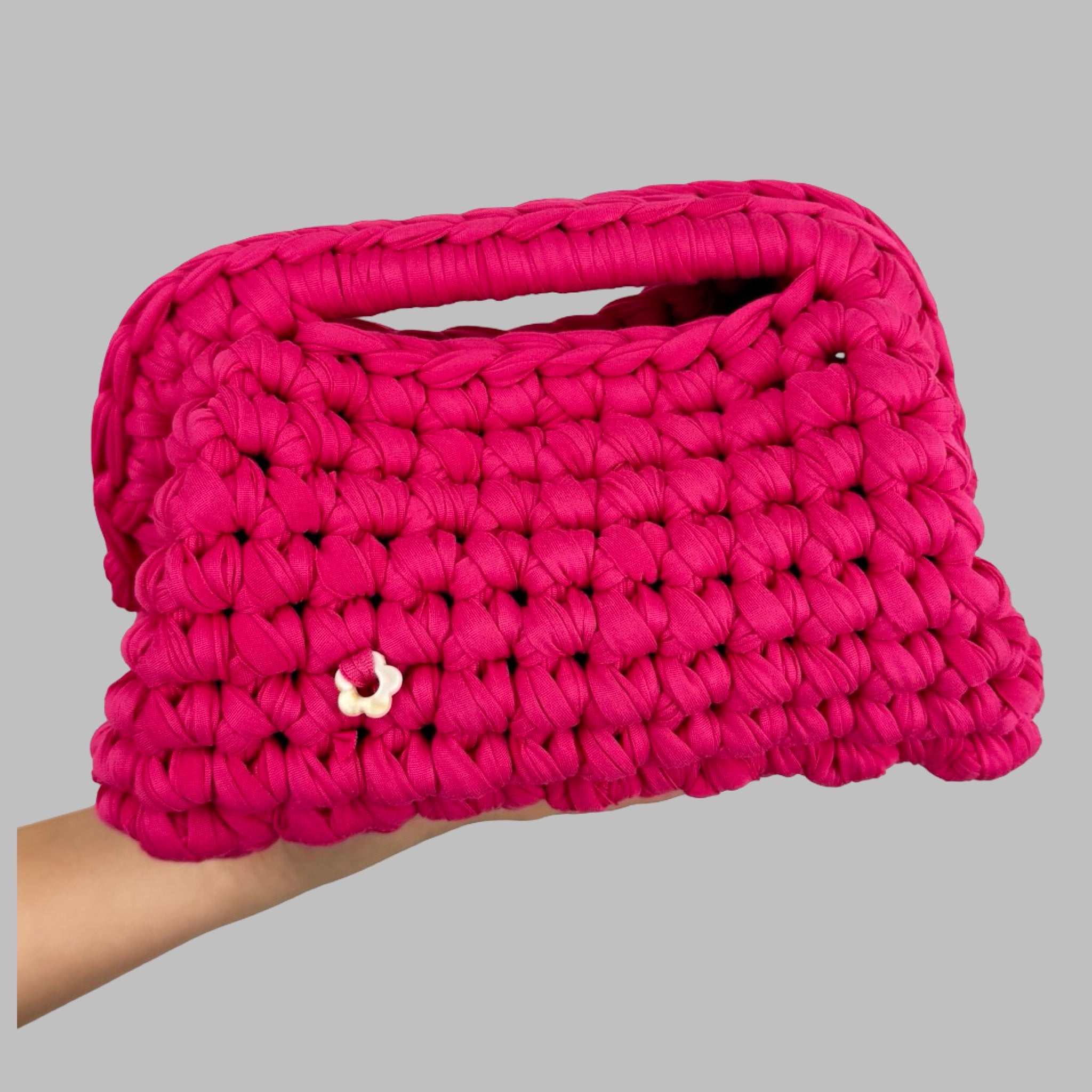 Hot Pink Clutch | T-shirt Yarn Collection