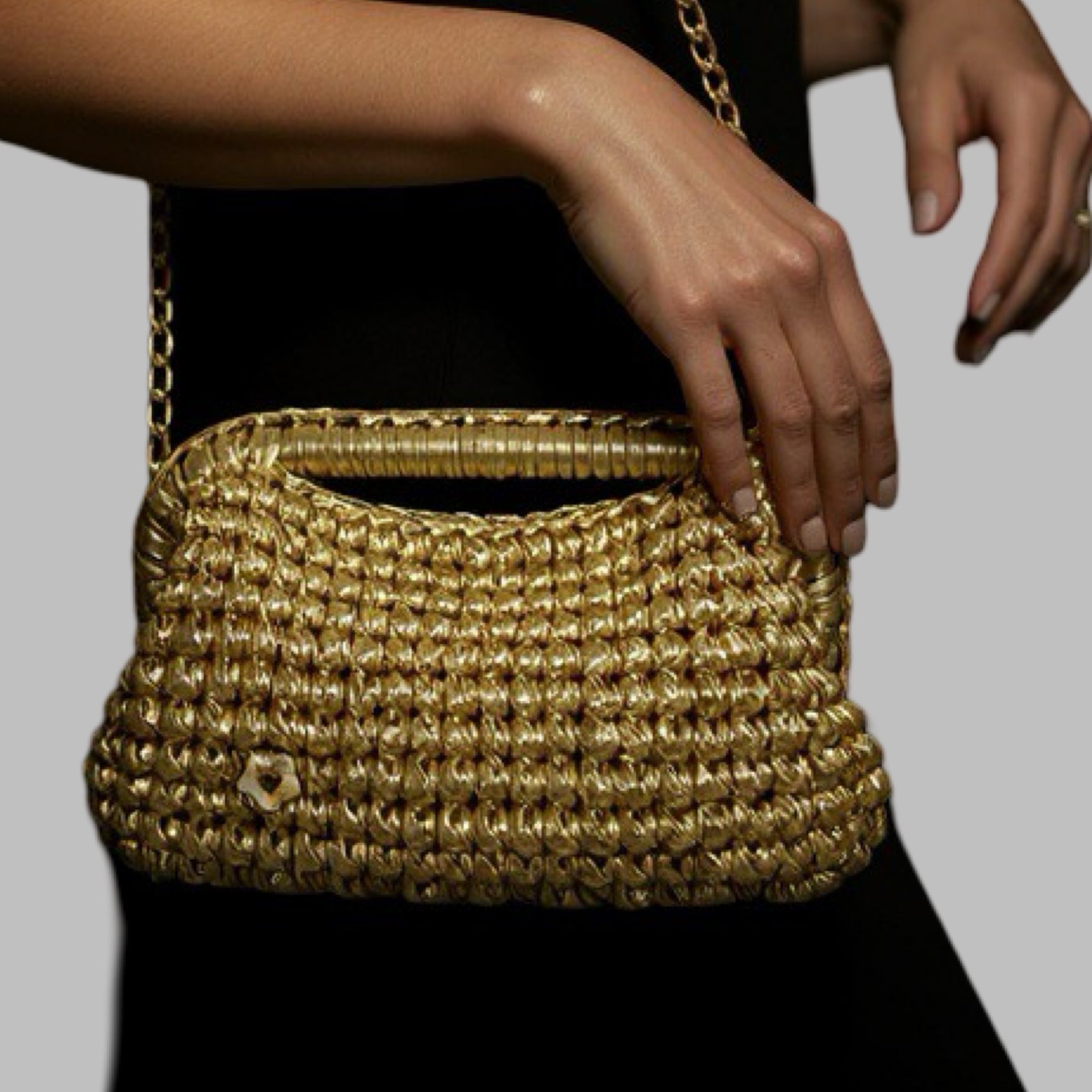 Gold Metallic Clutch | Faux Leather Collection